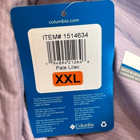 Columbia Omni-Wick Pale Lilac Cowl Neck Long Sleeve Activewear Shirt XXL NWT - Picture 6 of 11